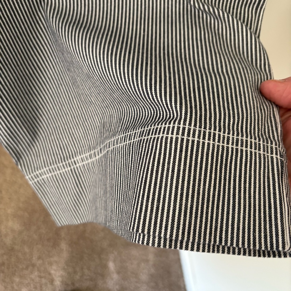 Talbots High Waist Blue White Stripe Deck Pants. Size 14. - Picture 9 of 14